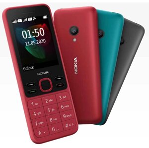 Телефон сотовый NOKIA 150 Dual Sim {microSD, цветной экран, Bluetooth, FM-радио, фонарик} (Красный)