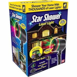 Проектор уличный «Звездопад» Star Shower Laser Light