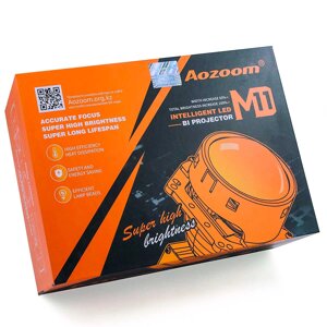 Светодиодные модули Bi-LED в фары AOZOOM M11 Black {Оригинал, 3", 2 чипа, 2 отражателя}