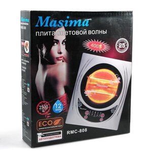 Плита инфракрасная настольная MASIMA Eco {нерж. сталь, 5 режимов, 12 программ, таймер, 2500W}