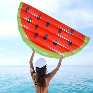 Плот-матрас гигантский пляжный надувной для плавания HUGE SIZE FLOAT'N (Арбузная долька)
