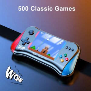 Портативная игровая консоль-геймпад WOW GameBox {500 встроенных игр, подключение к телевизору}Красно-черная)