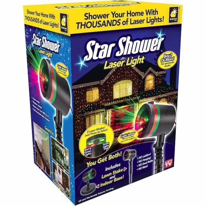 Проектор уличный «Звездопад» Star Shower Laser Light от компании SHOPPE • Лучшее – себе. - фото 1