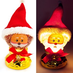 Снежный шар в шапочке с подсветкой и метелью «Новогодний персонаж»Дед Мороз)