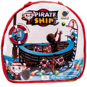 Сухой бассейн для шариков PIRATE SHIP с баскетбольным кольцом