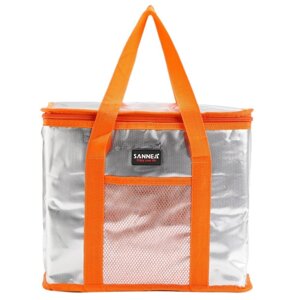Сумка-термос на молнии с наружным карманом SANNE 8635 [26 литров]Оранжевый)