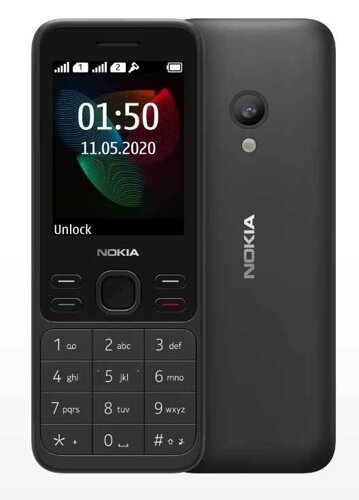 Телефон сотовый NOKIA 150 Dual Sim {microSD, цветной экран, Bluetooth, FM-радио, фонарик}Черный)