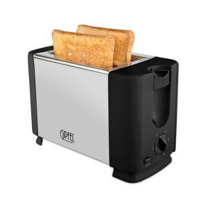 Тостер компактный на 2 ломтика хлеба GIPFEL с плавной регулировкой прожарки (Черный)