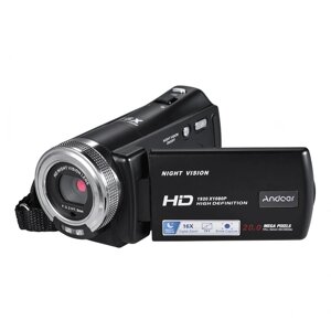 Видеокамера цифровая компактная Andoer V12 {3" LCD, пульт, 1080p, 16Х зум + режим ночного видения}