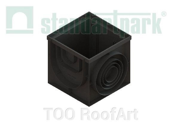 Дождеприемник-пескоуловитель PolyMax Basic 400*400 пластиковый от компании ТОО RoofArt - фото 1