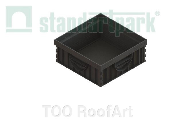 Дождеприемник PolyMax Basic 300*300 Н-120 пластиковый черный от компании ТОО RoofArt - фото 1