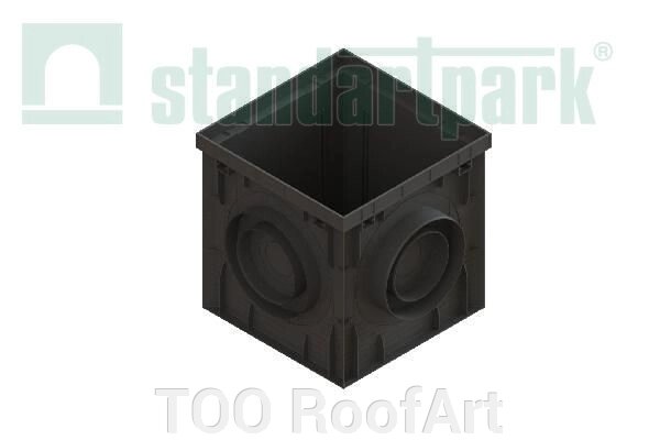 Дождеприемник PolyMax Basic 300*300 Н-300 пластиковый черный от компании ТОО RoofArt - фото 1