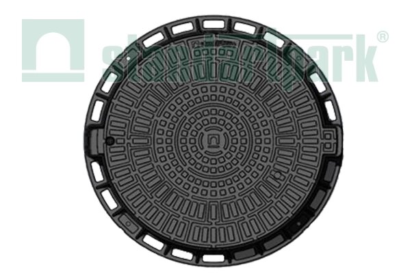 Люк садовый пластиковый черный "Лого" ##от компании## ТОО RoofArt - ##фото## 1