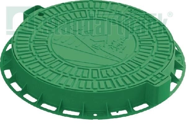 Люк садовый пластиковый зеленый "Домик" от компании ТОО RoofArt - фото 1