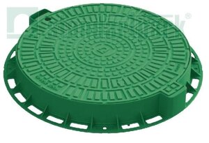 Люк садовый пластиковый зеленый "Лого"