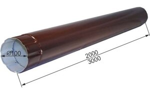Труба водосточная D100Х2000-3000