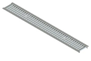 Решетка водоприемная Basic DN100 кл. А15 оцинкованная сталь щелевая штампованная
