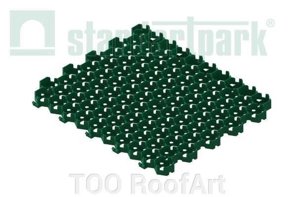 Решетка газонная пластиковая зеленая HEXARM (ГЕКСАРМ) от компании ТОО RoofArt - фото 1