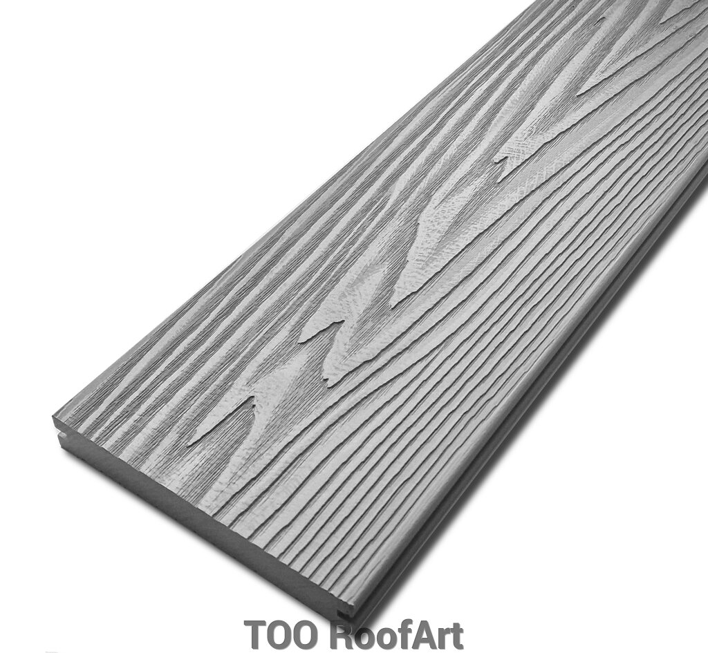 Террасная доска Polydeck 150*21 полнотелая серый от компании ТОО RoofArt - фото 1