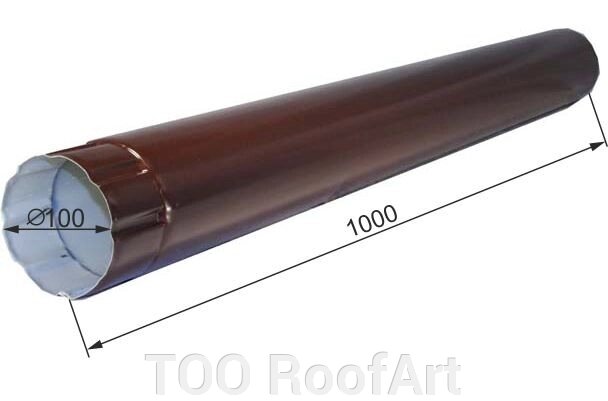 Труба соединительная D100Х1000 от компании ТОО RoofArt - фото 1