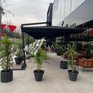 Зонт уличный 3,0*3,0м металлический на боковой опоре
