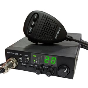 Автомобильная Си-Би Радиостанция Optim-270 NEW, Диапазоны AM/FM, 12/24 В