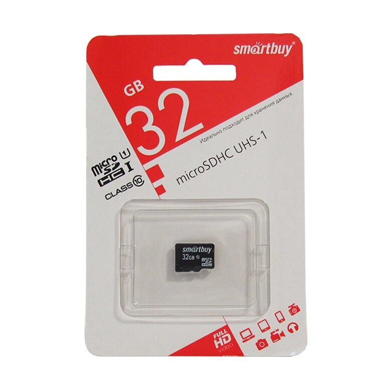 Карта памяти microSDHC Smartbuy 32 GB (class 10) UHS-1 от компании САЙКОМ - фото 1