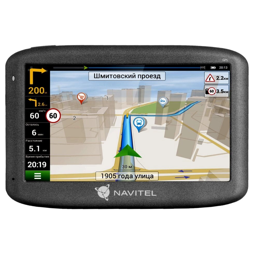 Навигатор NAVITEL E505 Magnetic, Экран 5 дюймов, 480 х 272p, Память 8 ГБ, 800 мАч от компании САЙКОМ - фото 1