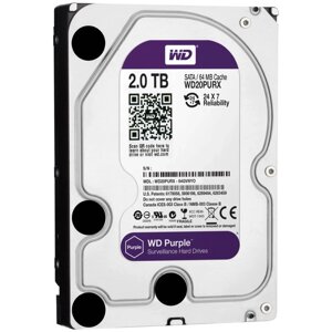 Жесткий диск WD Purple 2 TB PURX, Объем 1000 ГБ, 7200 об/мин