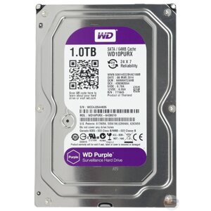 Жесткий диск WD Purple 1 TB PURX, Современный Интерфейс SATA III