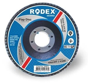 Лепестковый шлифовальный диск 180мм*40 RODEX