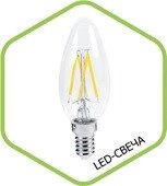 LED-свеча-premium 5.0вт 160-260в е27 4000к 450лм прозрачная