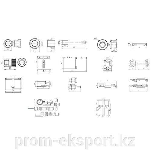 Комплект инструмента для ремонта роторных ТНВД BOSCH Р М-607 от компании ТЕХНОПРОМ - фото 1