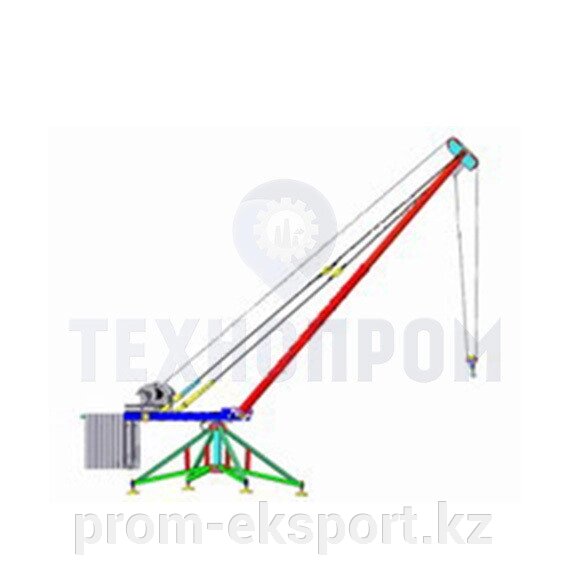 Кран разборный стреловой поворотный КРСП-0,5, г/п 0,5т, Н=50м от компании ТЕХНОПРОМ - фото 1
