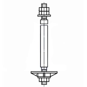 Болт анкерный фундаментный с плитой 2.3 ГОСТ 24379.1-80