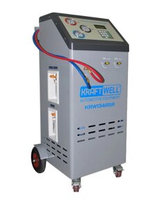 Станция для заправки автокондиционеров KraftWell KRW134ASA, полуавтоматическая, 60 л/мин