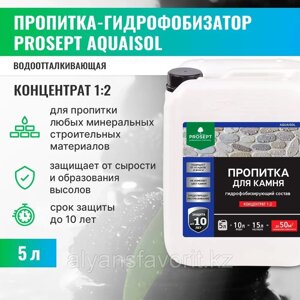 AQUAISOL - гидрофобизирующая пропитка для камня 5 литров (концентрат). РФ