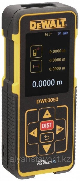 DeWalt, DW03050, Лазерный дальномер, 50м,  ударопрочный, водонепроницаемый,  метрическая/дюймовая системы от компании Компания АльянсФаворит - фото 1