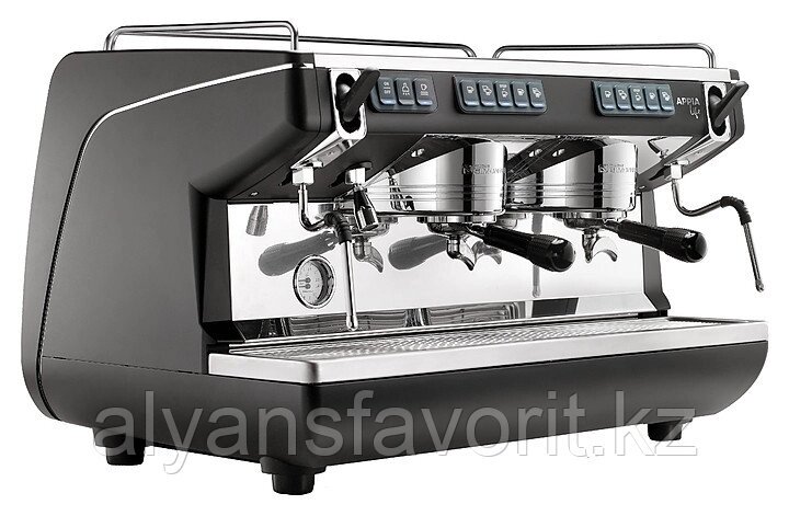 Кофемашина Nuova Simonelli Appia Life 2Gr V черная, высокие группы, экономайзер, автомат от компании Компания АльянсФаворит - фото 1