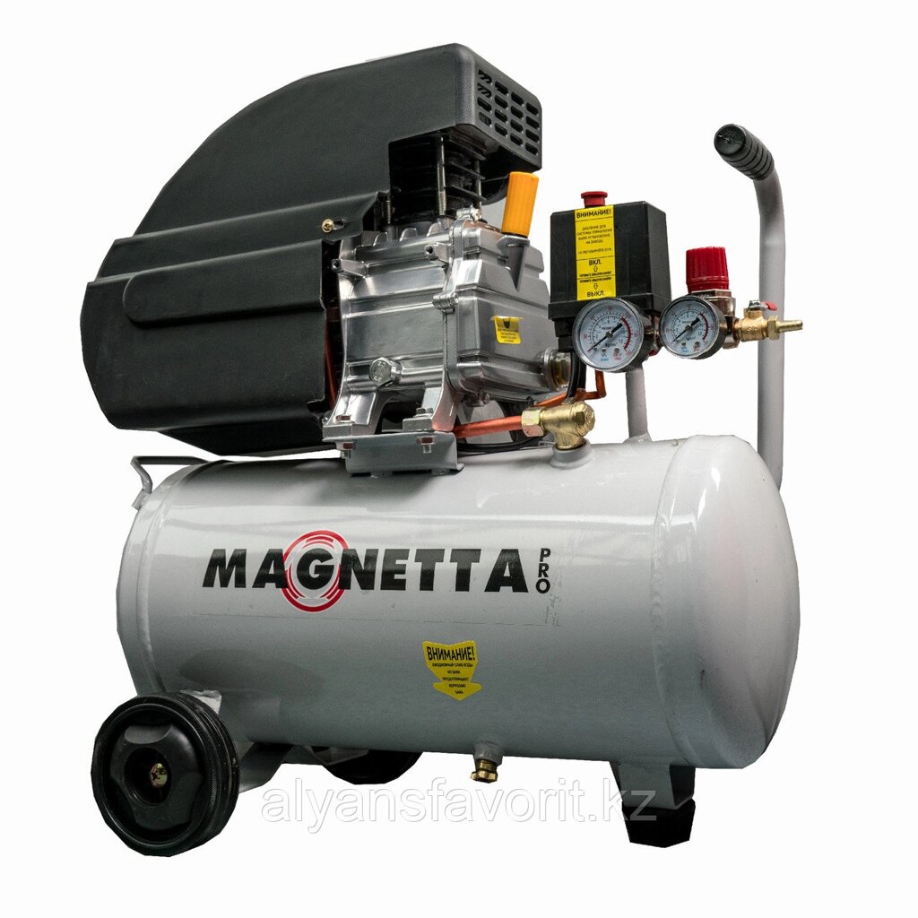 Magnetta, CE624, Компрессор воздушный масляный поршневой с прямым приводом, 24 л от компании Компания АльянсФаворит - фото 1