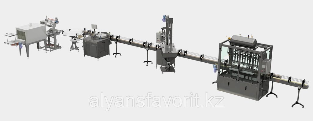Линия розлива воды в бутылки 0,5-1,5 л без сиропа (упаковщик полуавтомат) - гарантия