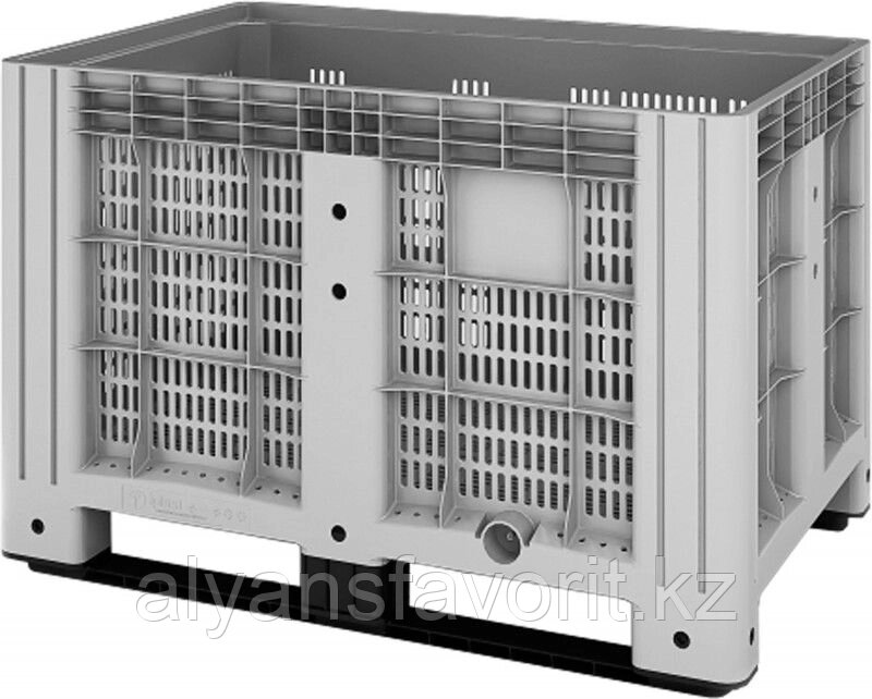 Пластиковый контейнер iBox 1200х1000 перфорированный на полозьях от компании Компания АльянсФаворит - фото 1