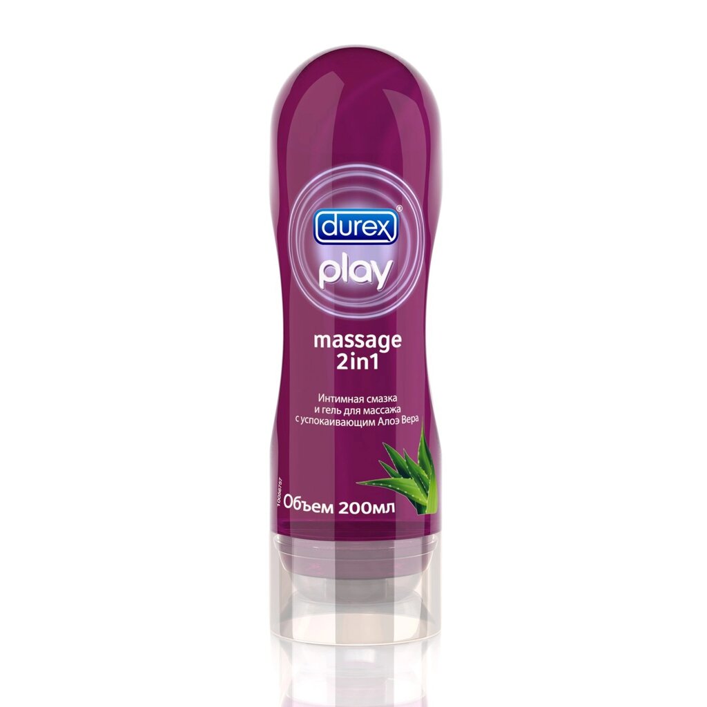 DUREX Play Massage 2in1 с успокаивающим Алоэ Вера от компании Интернет-магазин "Чёрный Дракон" - фото 1