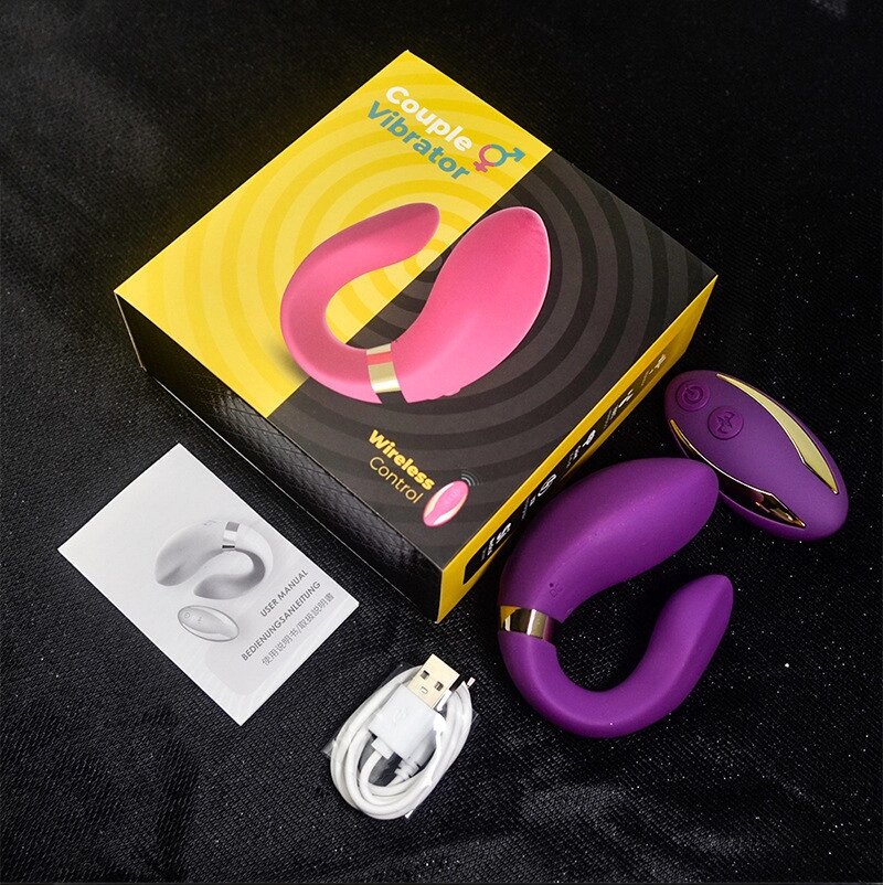 Интимная игрушка  USB вибратор для пар Couple Vibrator  вакуумный клиторальной стимуляцией. с пультом. от компании Интернет-магазин "Чёрный Дракон" - фото 1