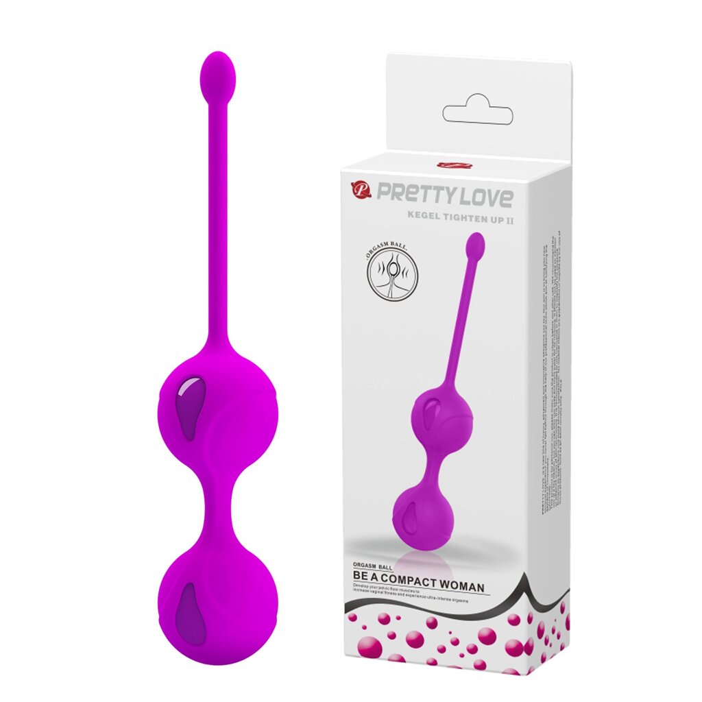 Интимная игрушка вагинальные шарики Kegel tighten Up 2 со смещенным центром тяжести от компании Интернет-магазин "Чёрный Дракон" - фото 1