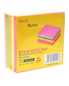 Блок бумаги для заметок Stick Notes 7.6x7.6см, 400л