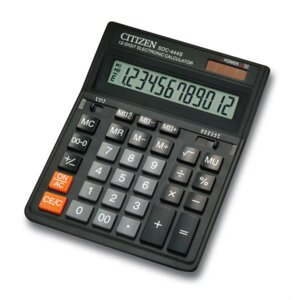 Калькулятор бухгалтерский CITIZEN SDC-444S, 12 разрядов