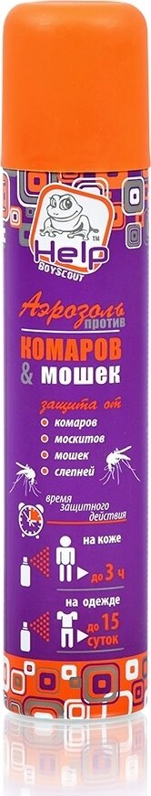 Аэрозоль Help от комаров и мошек репеллентный 200 мл от компании ИП Фомичев - фото 1