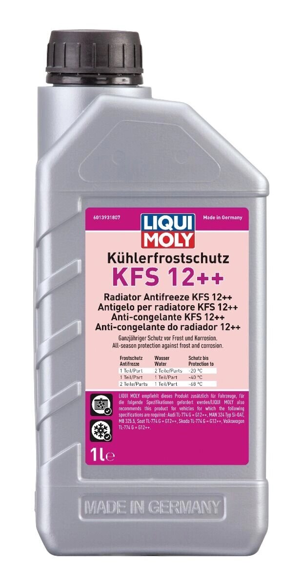 Антифриз LIQUI MOLY KUHLERFROSTSCHUTZ KFS 12++ (1л) концентрат красное от компании ИП Фомичев - фото 1