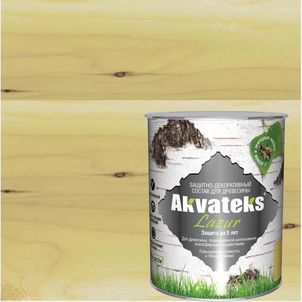 Антисептик Akvateks полуглянцевый сосна 0.75 л от компании ИП Фомичев - фото 1